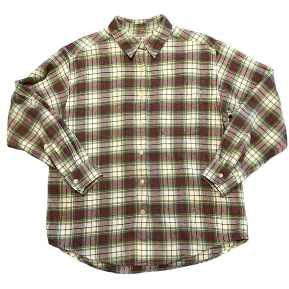 Eddie Bauer Women’s Size Large Green Plaid Flannel Long Sleeve Shirt. - Picture 1 of 6